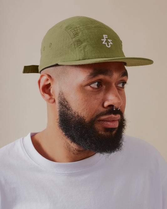 5 Panel Cap Green